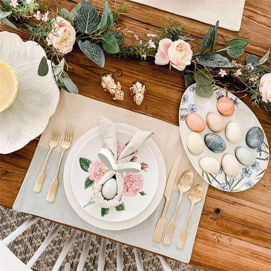 Easter Bunny Napkin Ring Holders Easter Table Decoration for Home