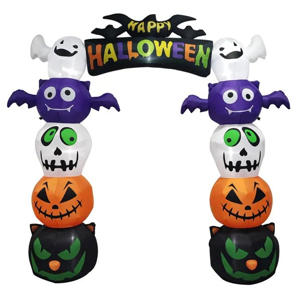 8.2 FT Cute Halloween Inflatables Pumpkin Archway Outdoor Decoration,