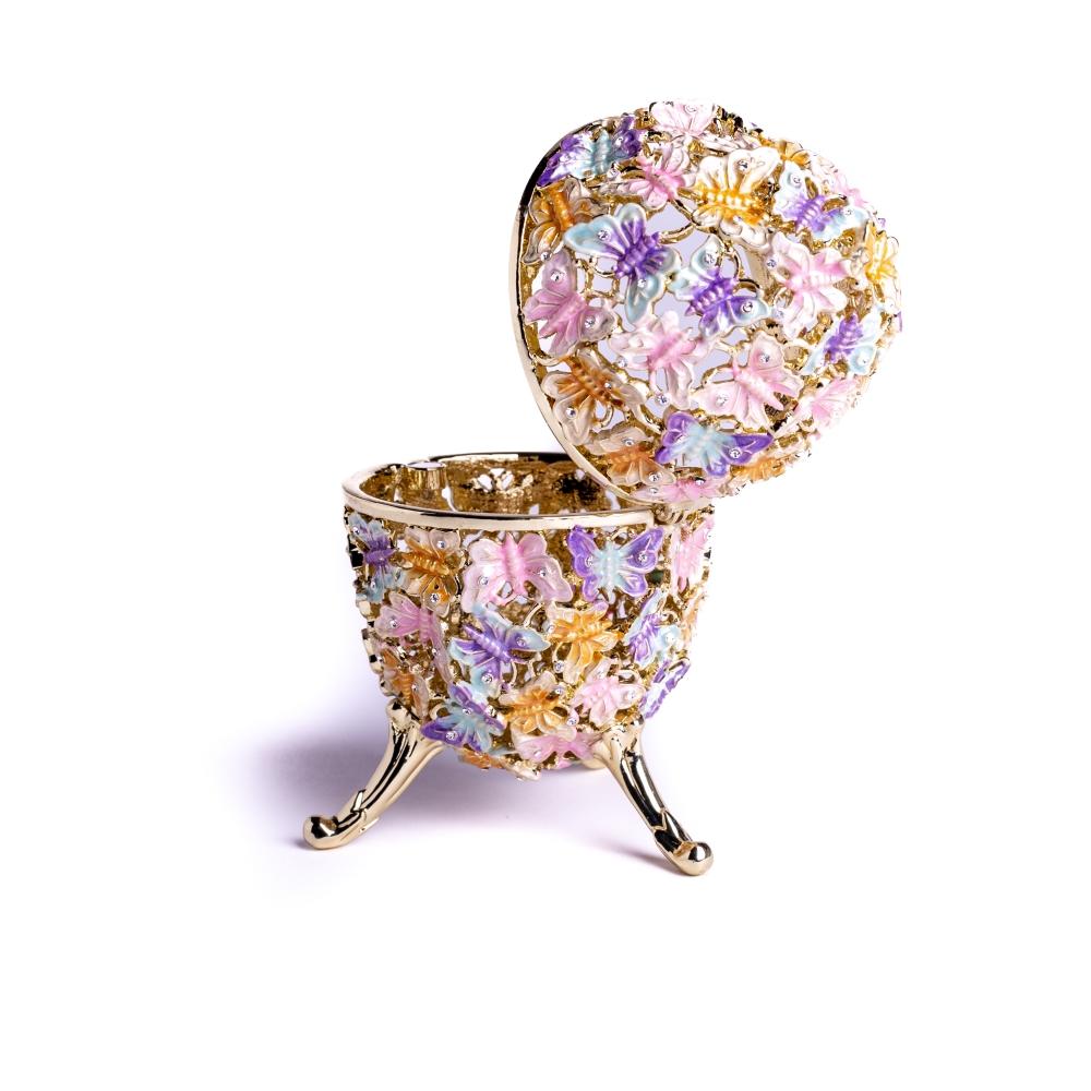 Golden Faberge Egg Decorated with Butterflies