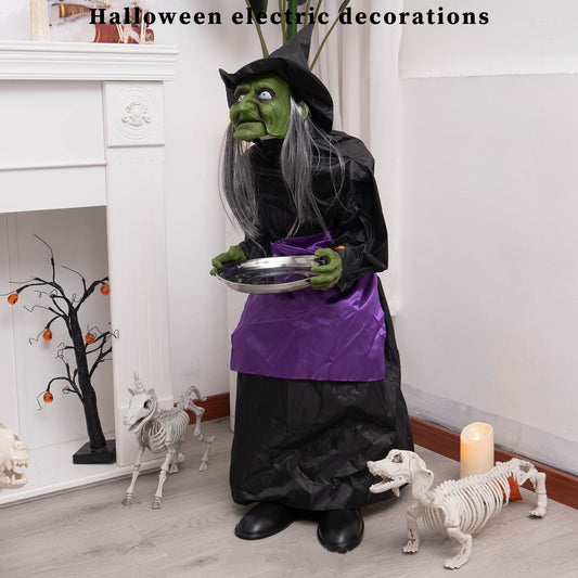 Halloween End Plate Witch Electric Voice-activated Induction