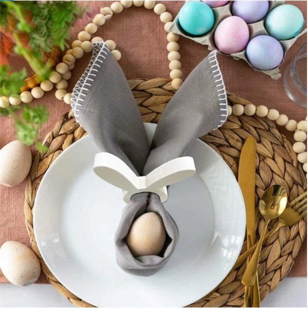 Easter Bunny Napkin Ring Holders Easter Table Decoration for Home