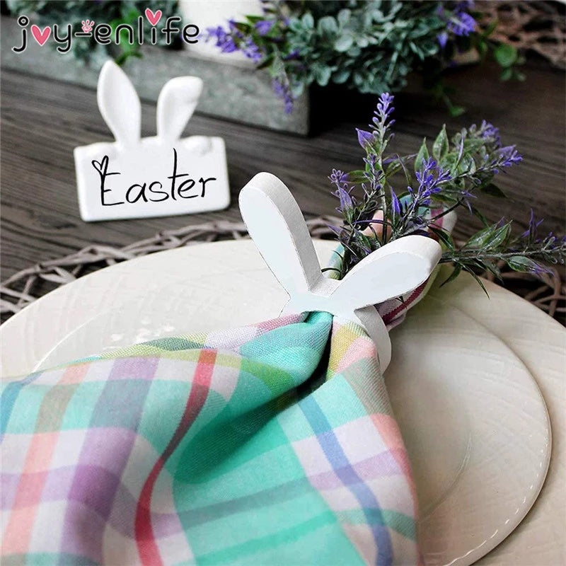 Easter Bunny Napkin Ring Holders Easter Table Decoration for Home
