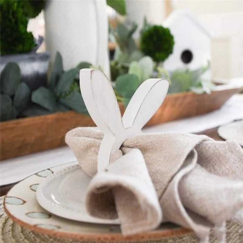 Easter Bunny Napkin Ring Holders Easter Table Decoration for Home