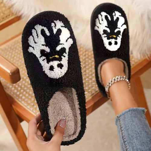 Cartoon Non-slip Ghost Towel Embroidery Closed-toe Slippers