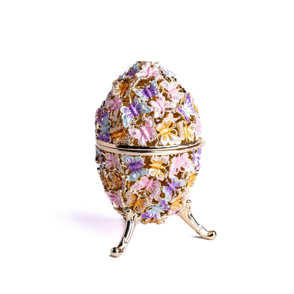 Golden Faberge Egg Decorated with Butterflies