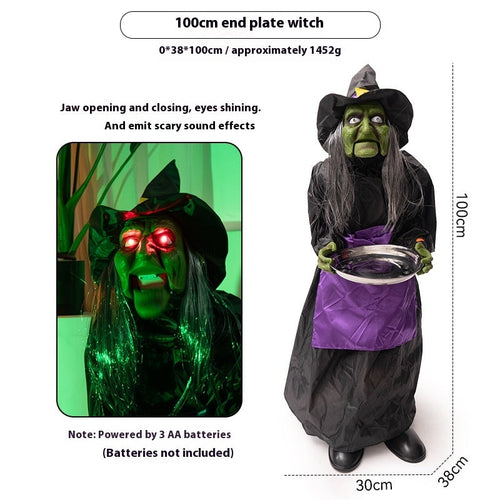 Halloween End Plate Witch Electric Voice-activated Induction