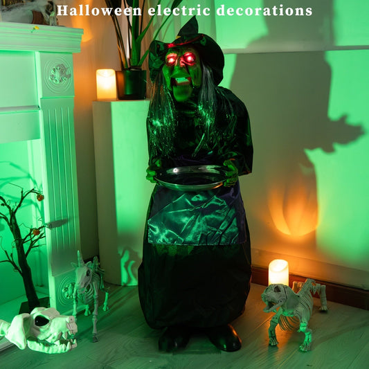 Halloween End Plate Witch Electric Voice-activated Induction