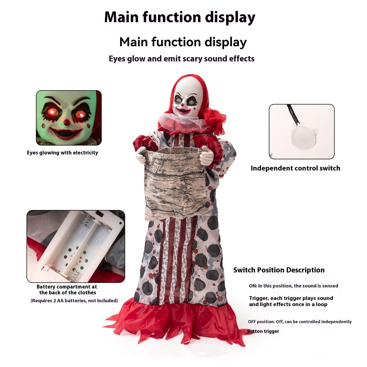 Halloween Electric Candy Girl Decoration Ornaments