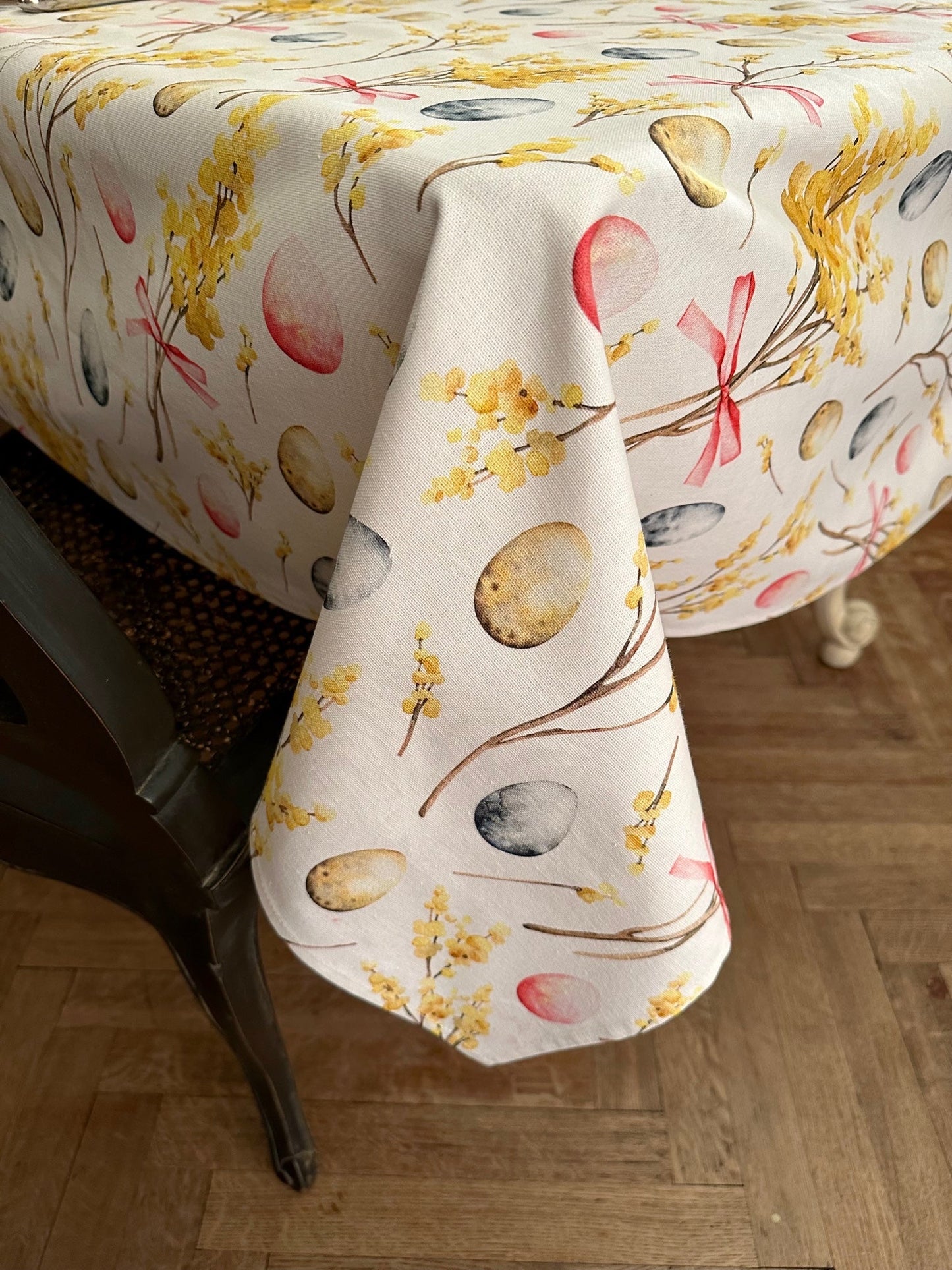 Tablecloth Rectangular, Cotton, Printed | Easter Happy