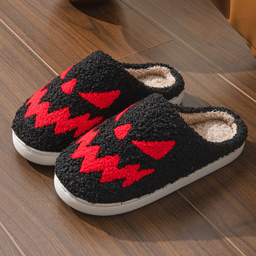 Halloween Towel Embroidery Couple Indoor Slippers