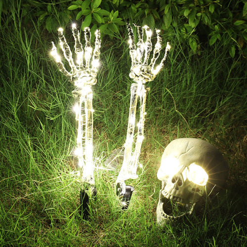 Halloween LED Light Up Skeleton Arm Hand Halloween Party Outdoor Home