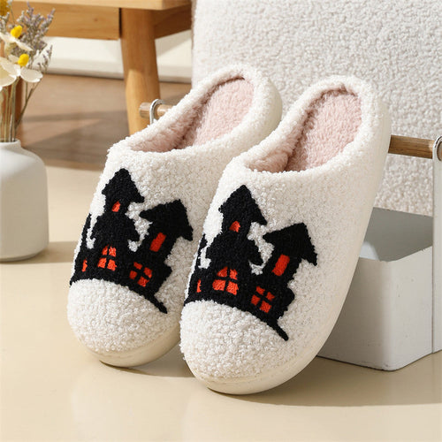 Halloween Spider Witch-hat Slippers Home Indoor Non-slip Floor Bedroom